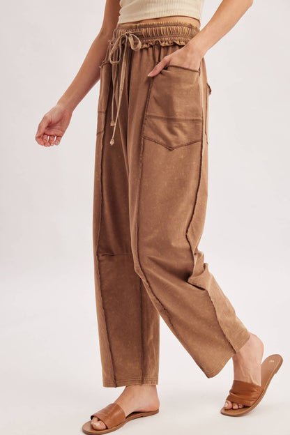 Washed Out Barrel Pants