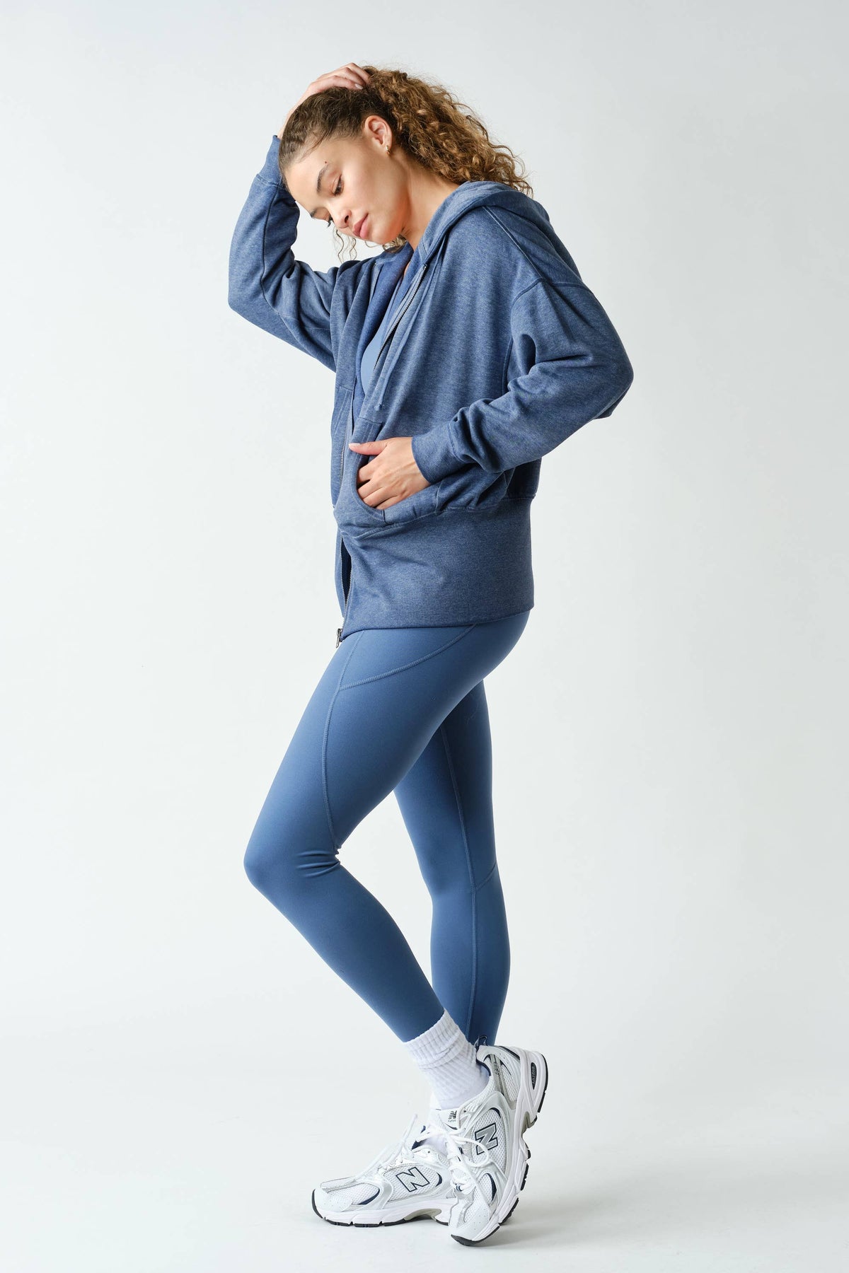 Fleece Hoodie Tapered Sleeves
