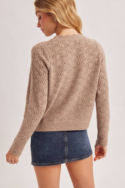 Scalloped Neck Sweater