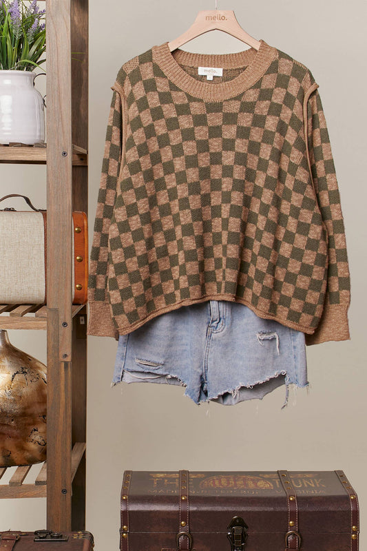 Checker Knit Sweater