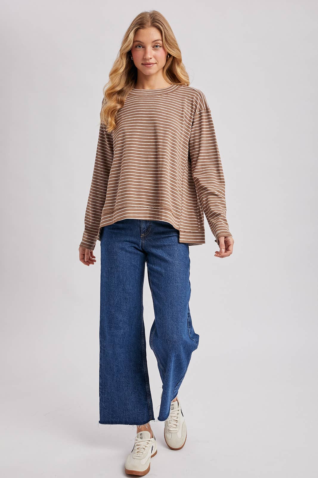 Striped Slouchy Crew