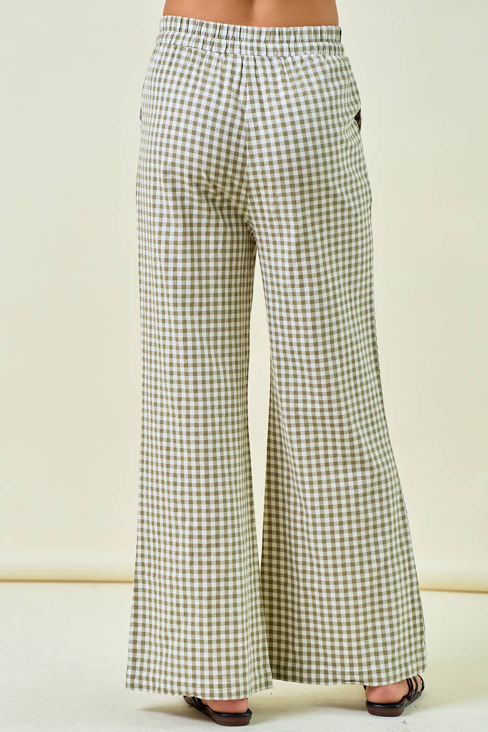 Gingham Wide Leg Pants