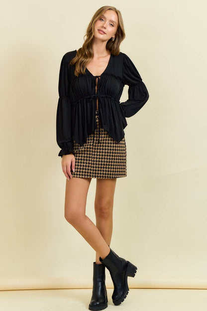 Houndstooth Mini Skirt