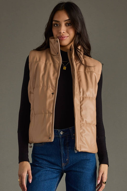 Tan Leather Vest