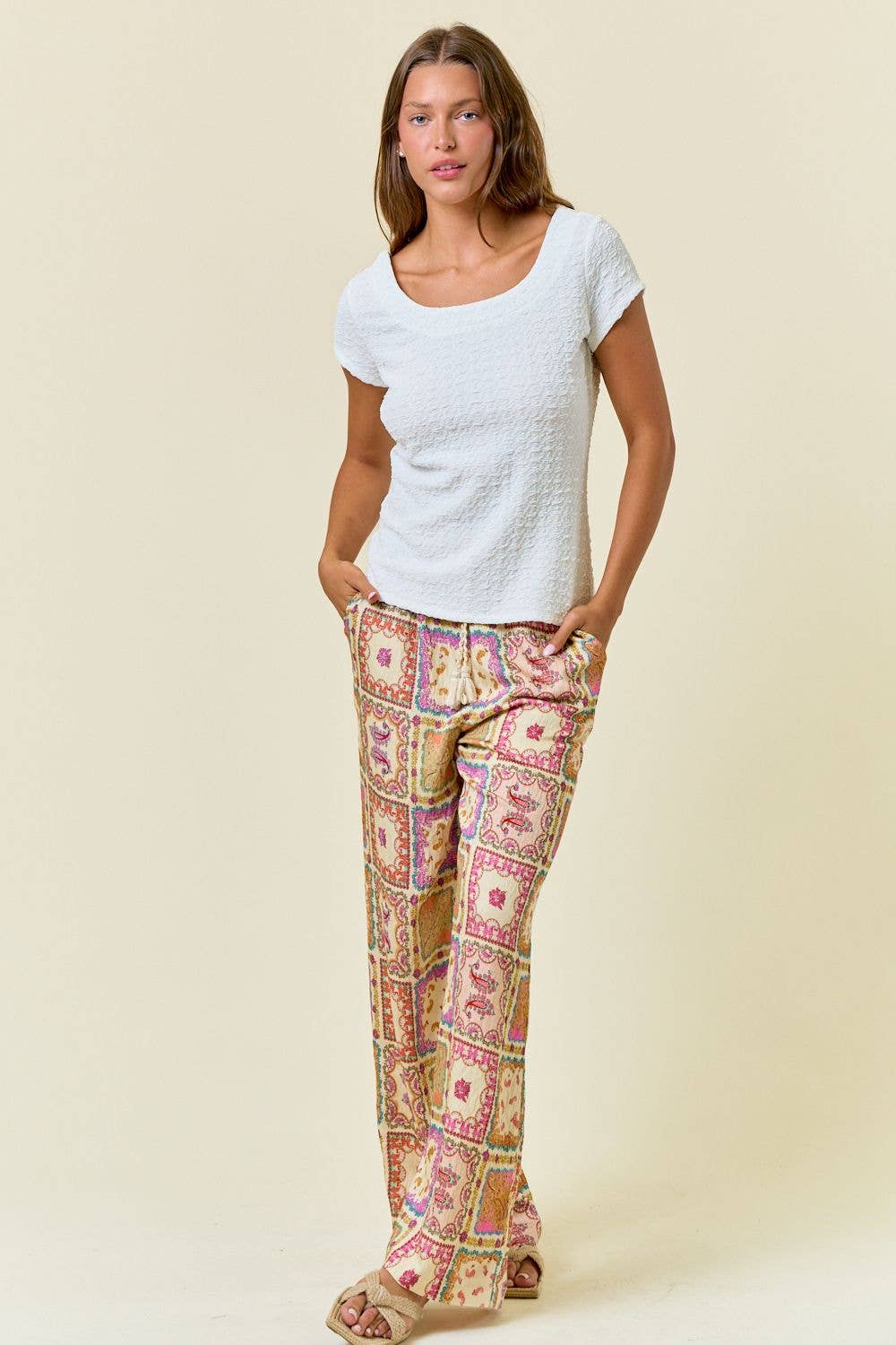 Paisley Wide Leg Pants