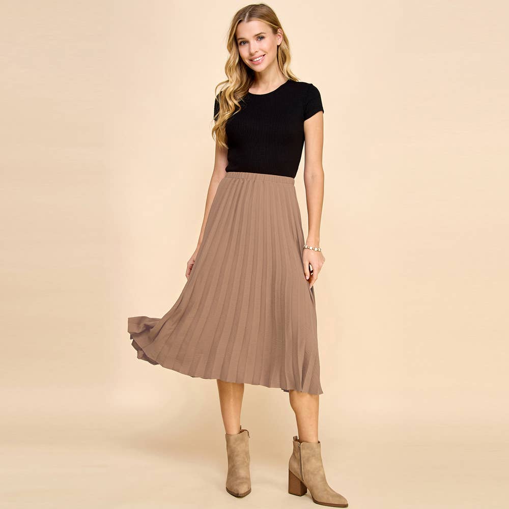 Pleated Midi Skirt