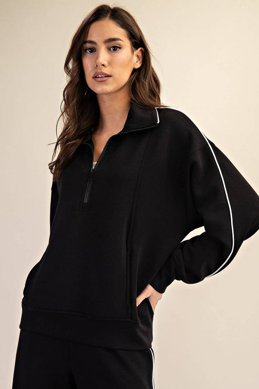 Piping Quarter Zip
