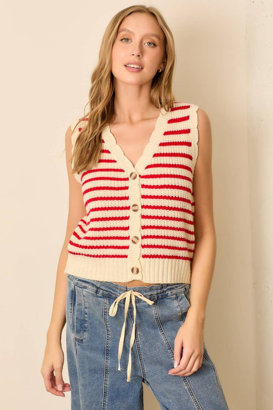 Striped Sweater Vest