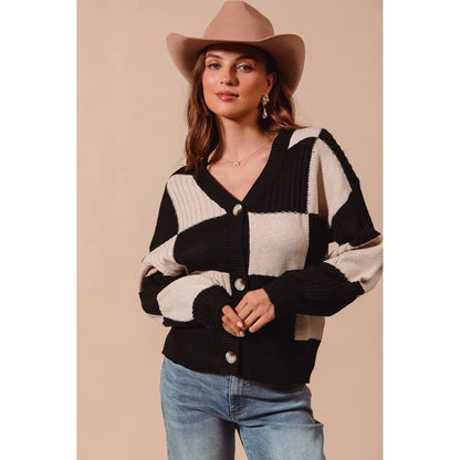 Checkered Cardi
