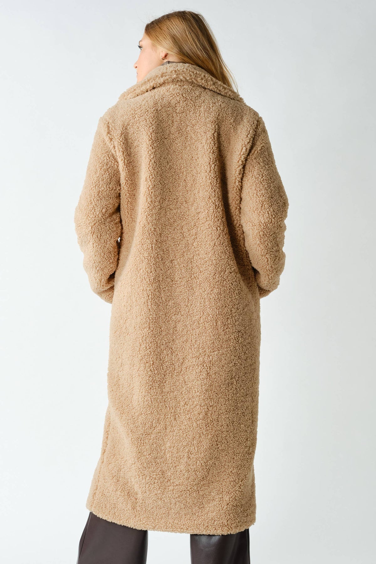 Sherpa Longline Double-Breasted Coat