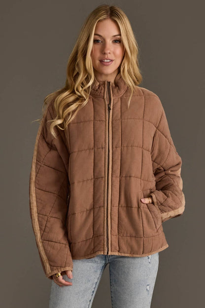 Tan Soft Quilted Jacket