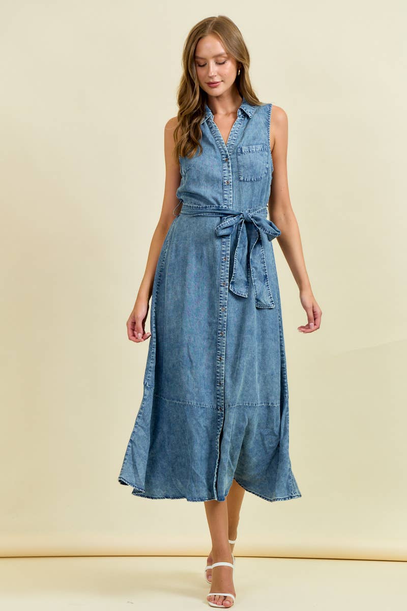Tencel Midi Dress