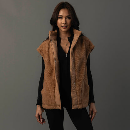 Camel Fleece Vest
