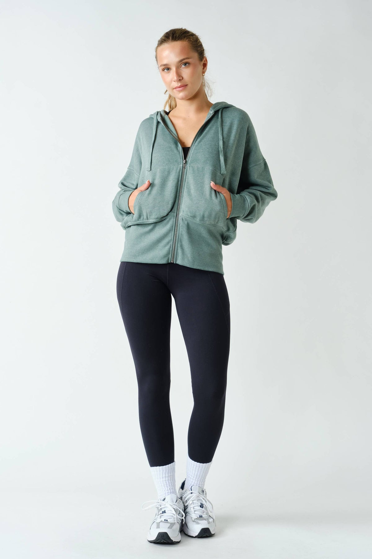 Fleece Hoodie Tapered Sleeves