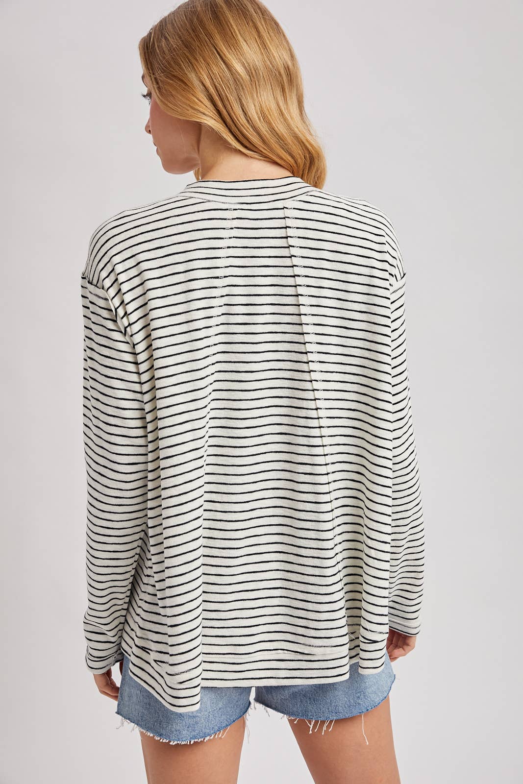 Striped Slouchy Crew