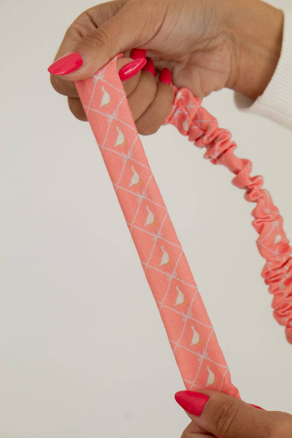 Coral Gaggle of Geese Lanyard