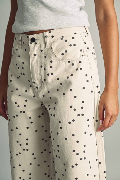 Polka Dot Barrel Pants