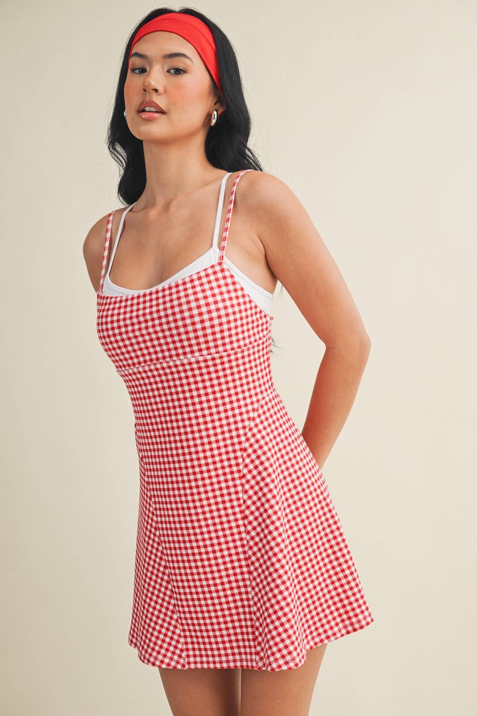 Gingham Print Dress