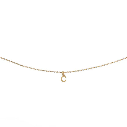 Waterproof Dainty Gold Initial Necklace