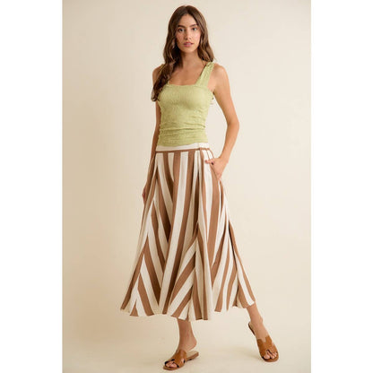 Striped Midi Skirt