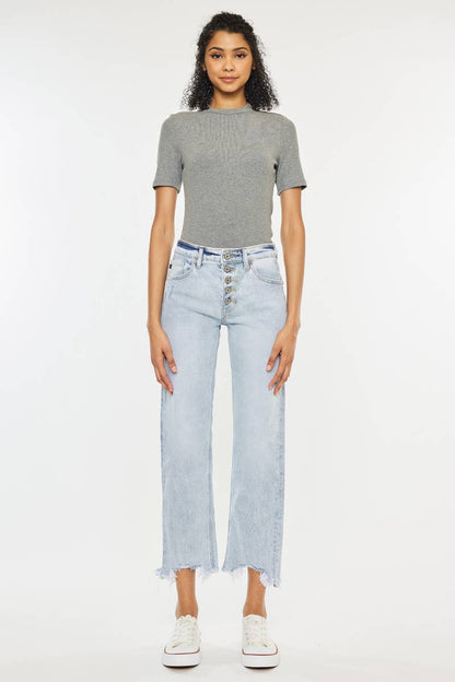 High Rise Slim Straight Jeans