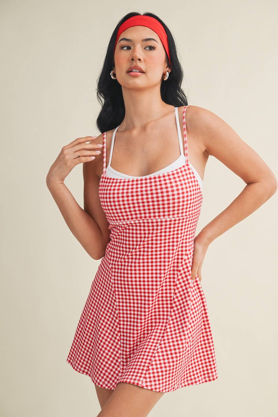 Gingham Print Dress