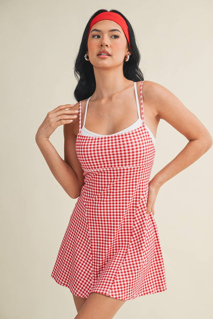 Gingham Print Dress
