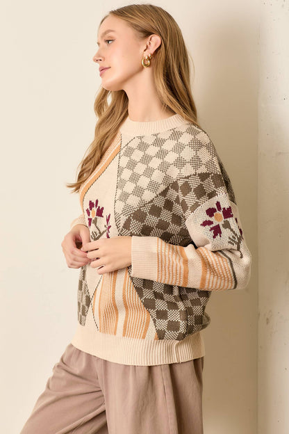 Multi Pattern Sweater