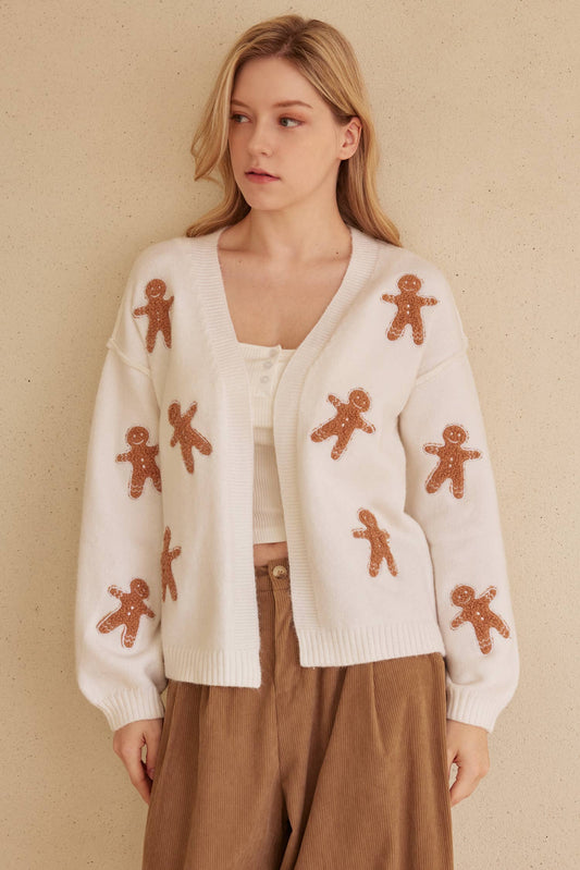 Gingerbread Man Cardigan