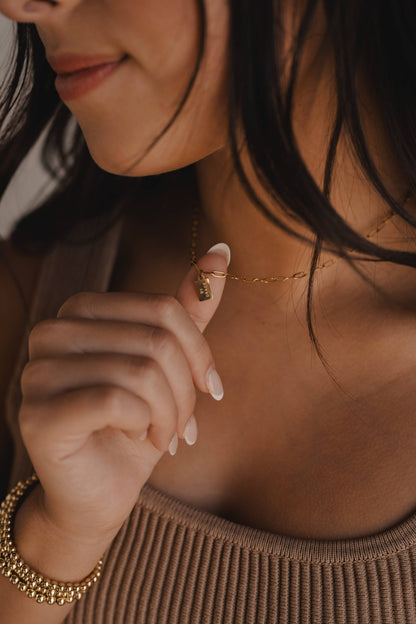 By Grace Mini Tag Necklace | Christian Jewelry