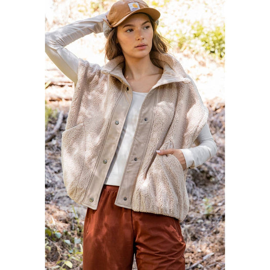 Oversized Sherpa Vest